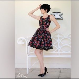 Pinup girl fireworks Lana dress